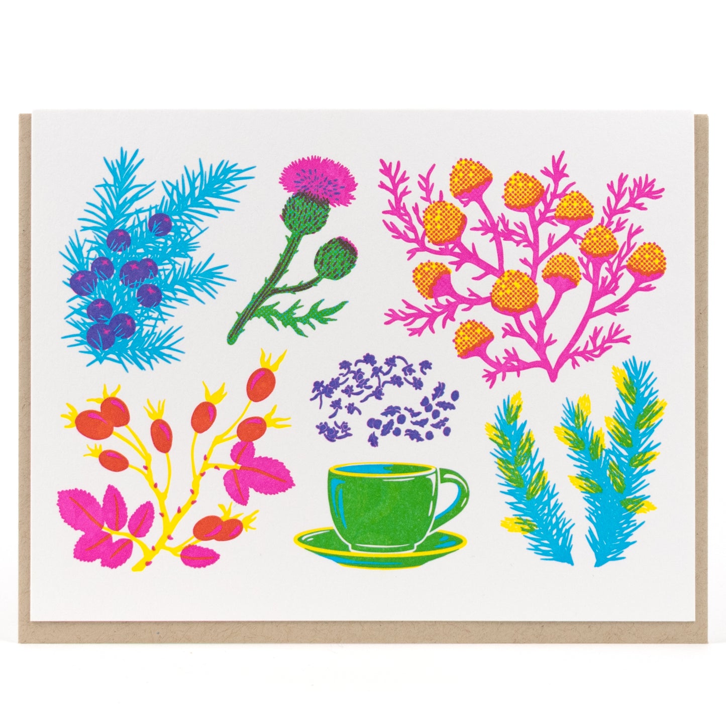 Card: Herbal Tea Greeting Card - Vibrant Life Series