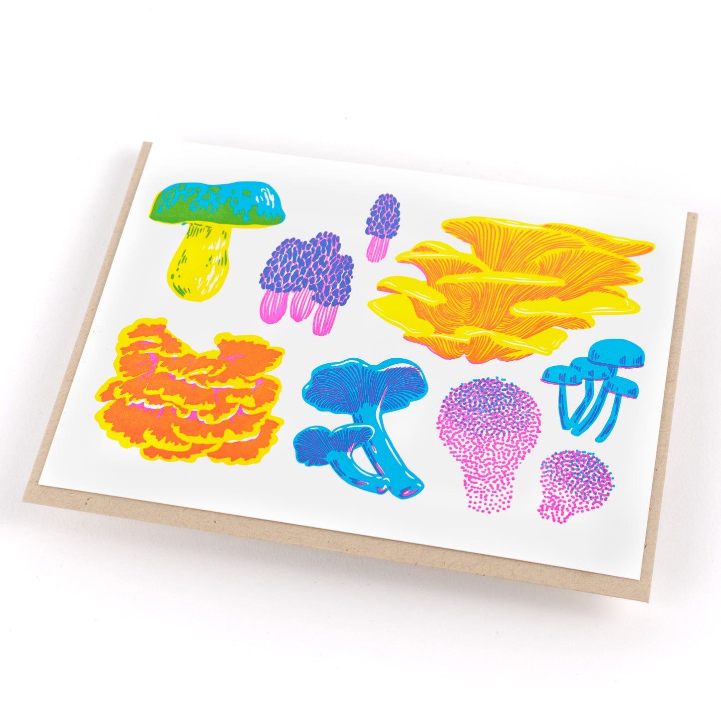 Card: Fruiting Fungus Greeting Card - Vibrant Life Series