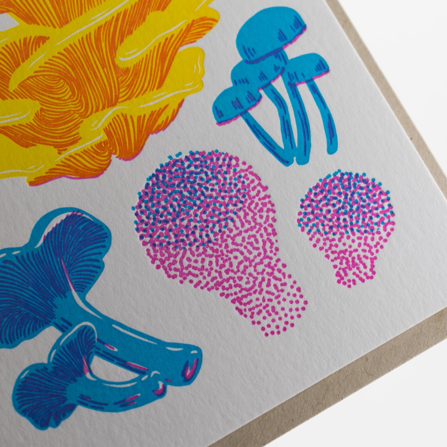 Card: Fruiting Fungus Greeting Card - Vibrant Life Series