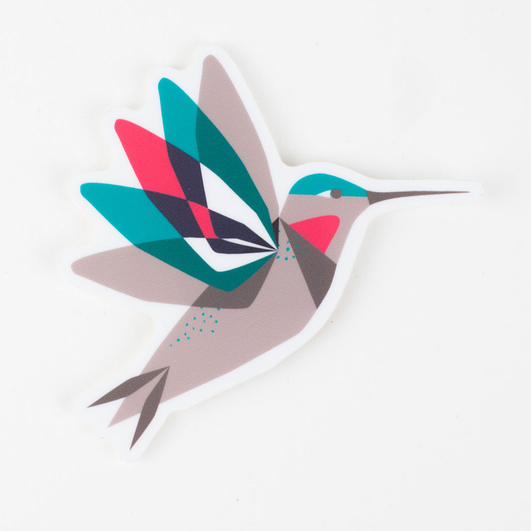 Sticker: Modern Hummingbird