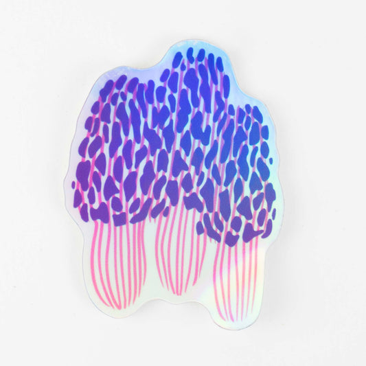Sticker: Morel Mushroom - Holographic