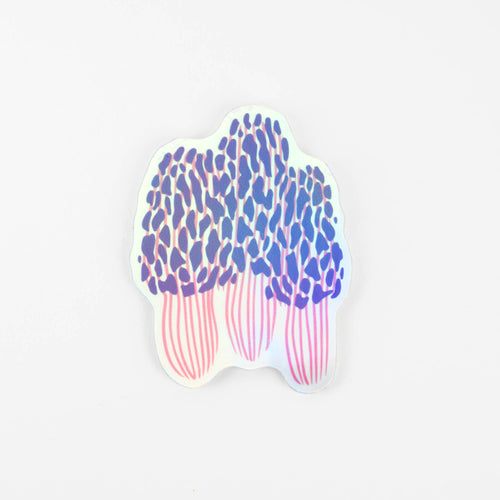 Sticker: Morel Mushroom - Holographic