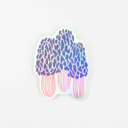 Sticker: Morel Mushroom - Holographic