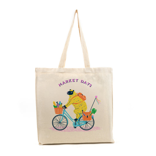 Tote Bag: Sheep on a Bike