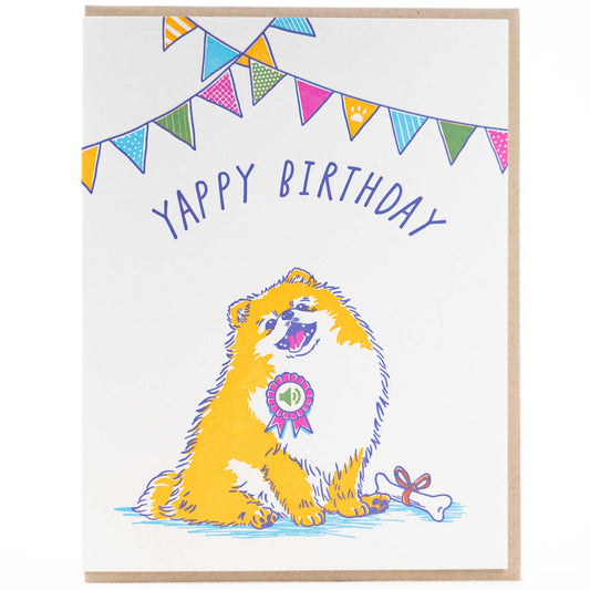 Card: Birthday Yappy Pom