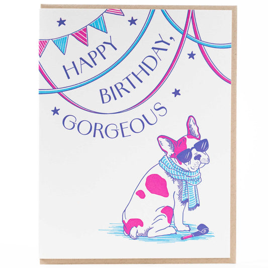 Card: Birthday Frenchie