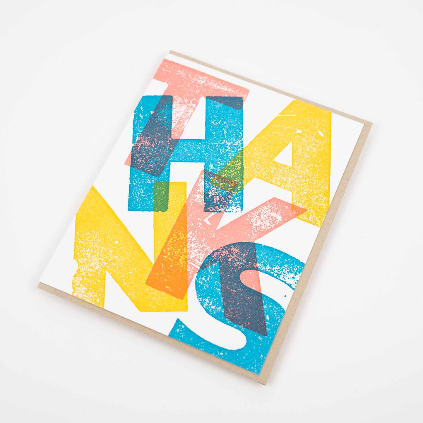 Card: Thanks Wood Type