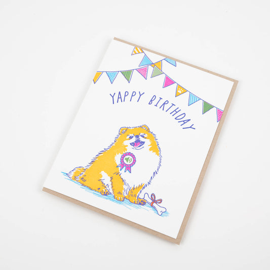 Card: Birthday Yappy Pom