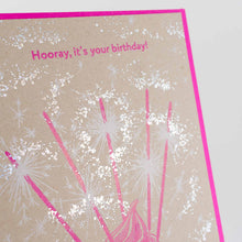 Card: Birthday Sparklers Cupcake - Letterpress Greeting Card