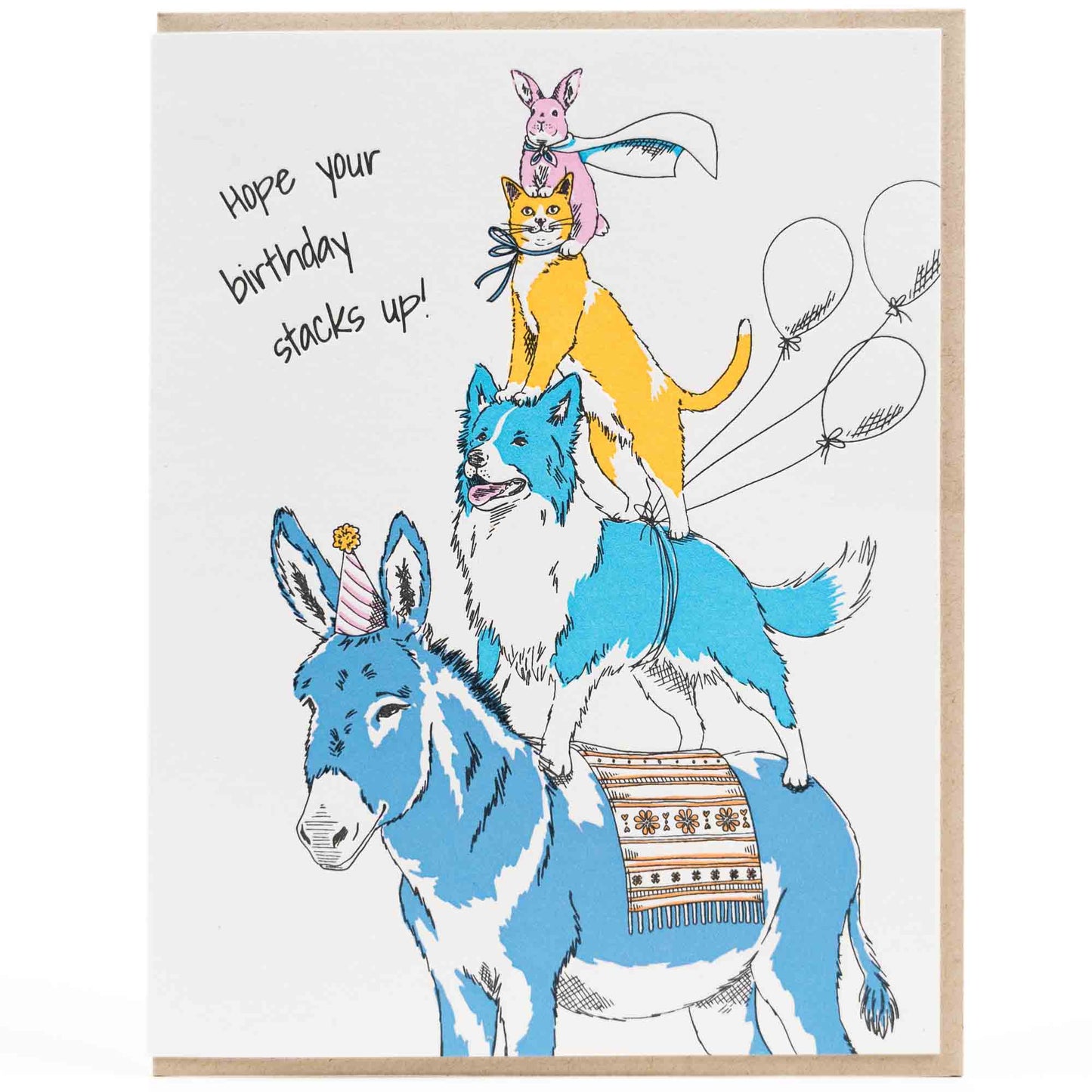 Card: Birthday Animal Stack