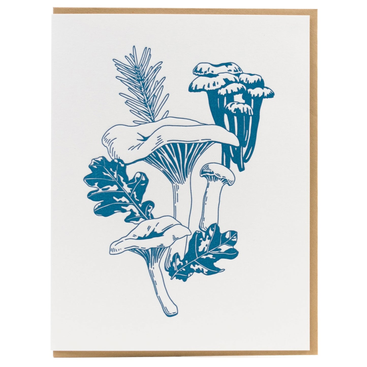 Card: Chanterelle Mushroom Greeting Card - Foraging Series