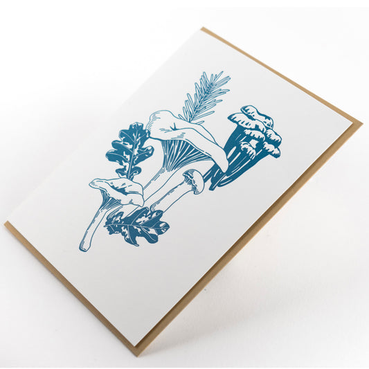 Card: Chanterelle Mushroom Greeting Card - Foraging Series