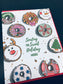 Card: Sweet Holiday Wishes Donuts - Letterpress Christmas Card