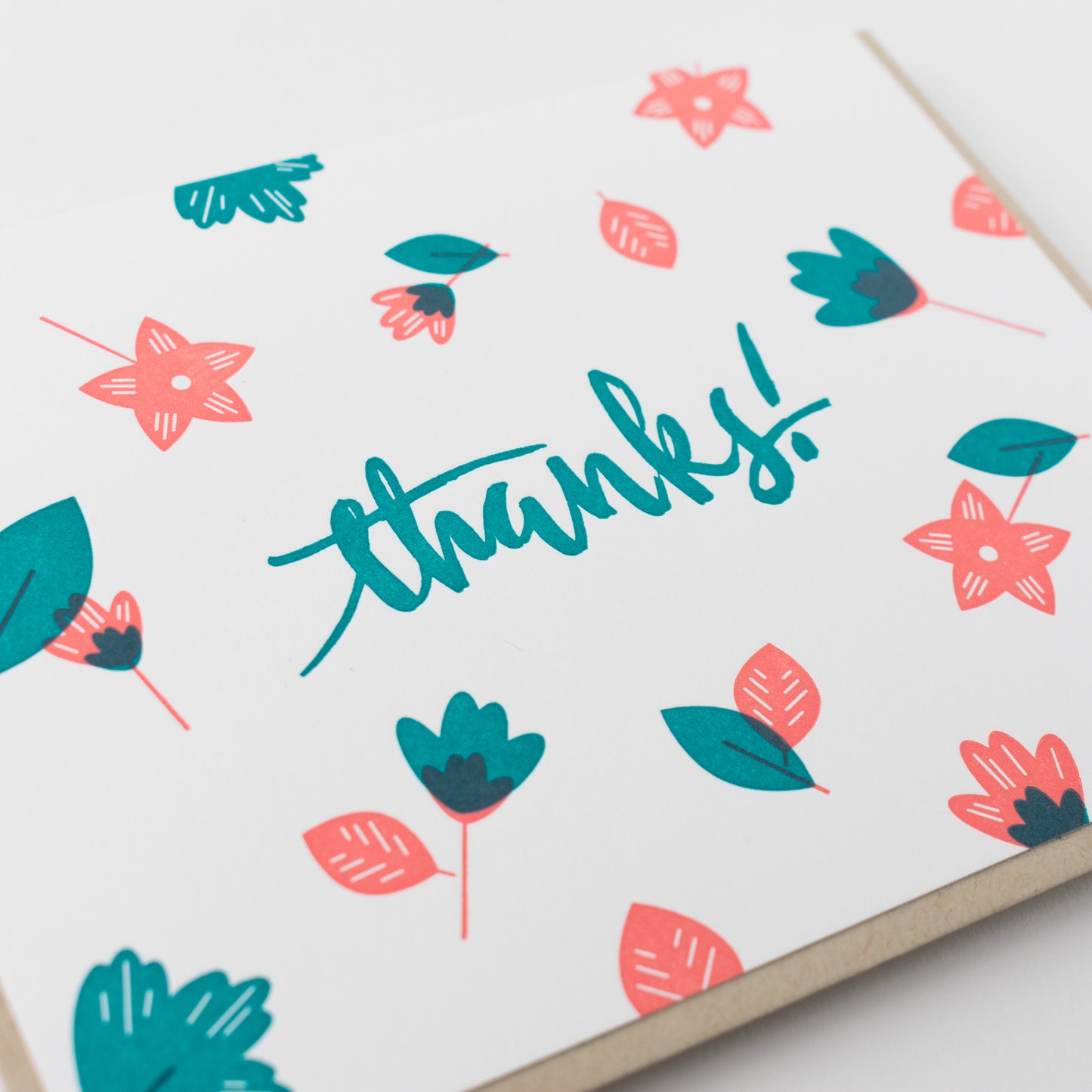 Card: Thanks Calligraphy Floral