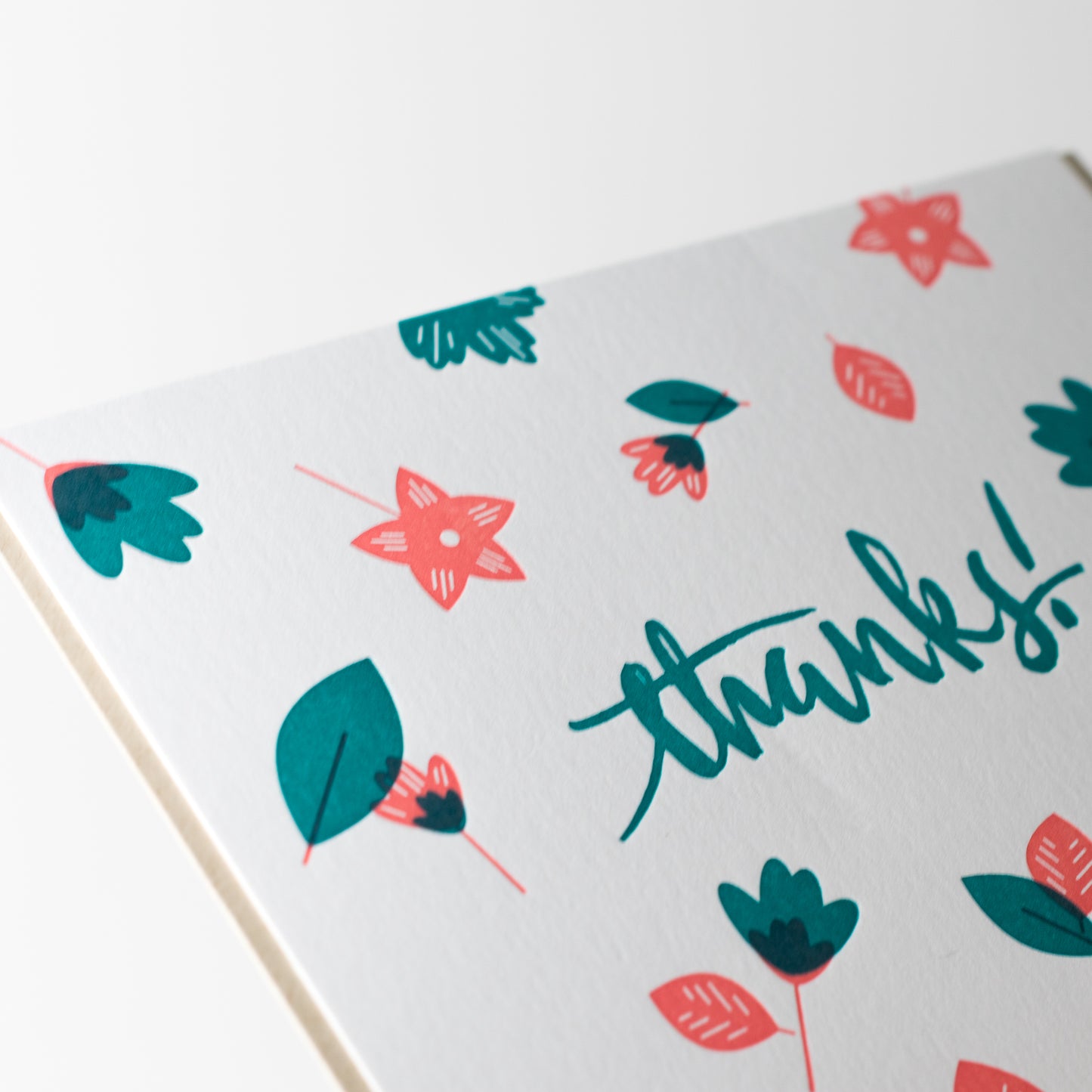 Card: Thanks Calligraphy Floral