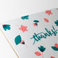 Card: Thanks Calligraphy Floral