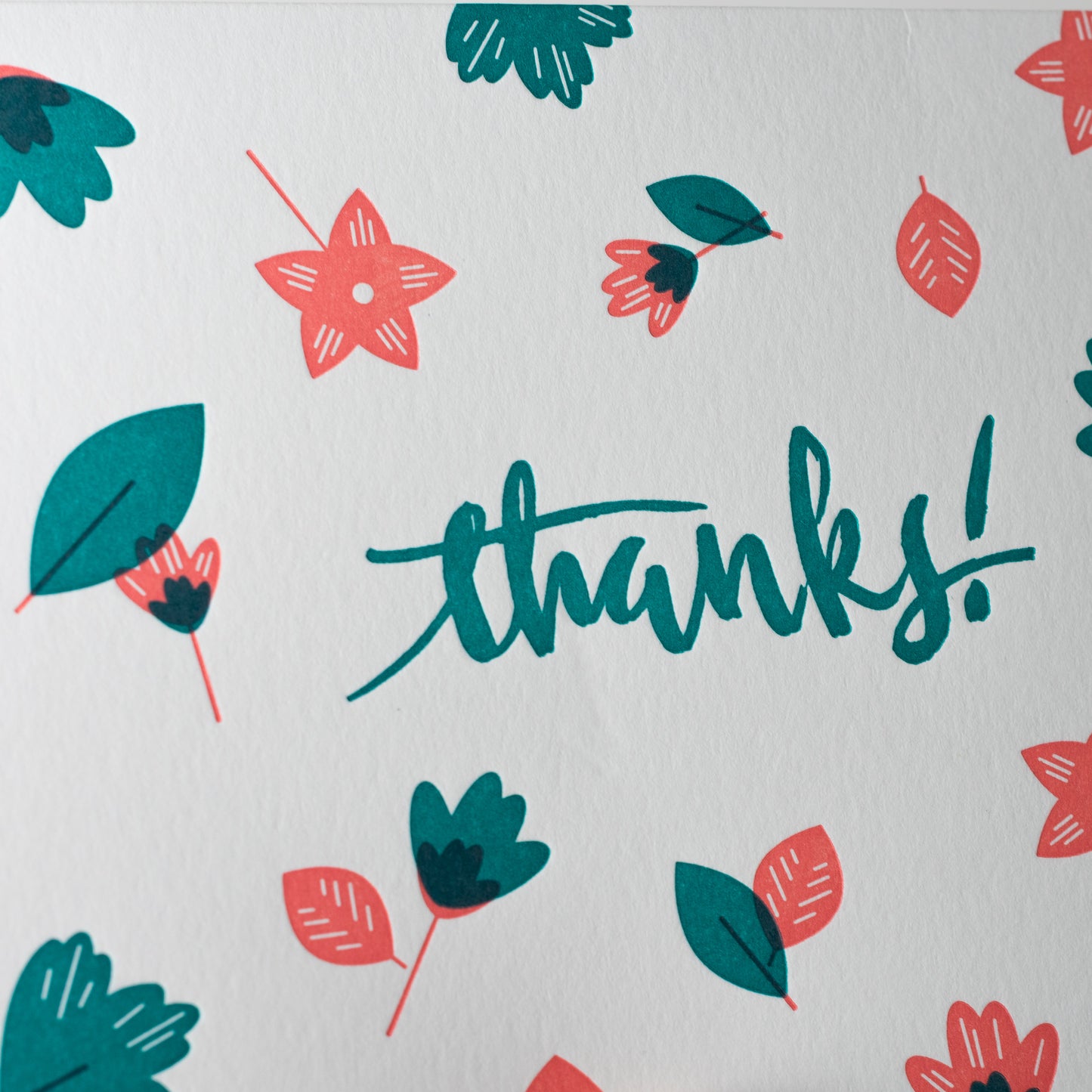Card: Thanks Calligraphy Floral