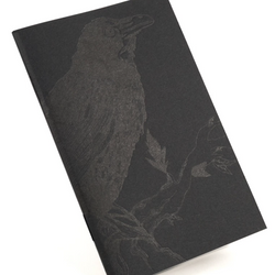 Notebook: Monochromatic Birds - Raven Large Notebook
