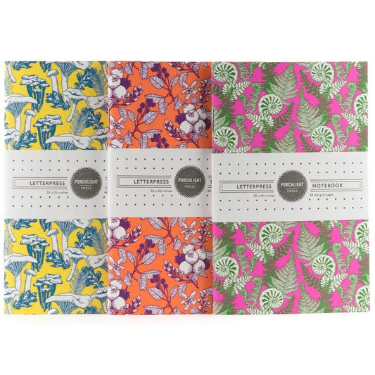 Notebook: West Coast Forest Foraging Pocket Notebooks (Set of 3)