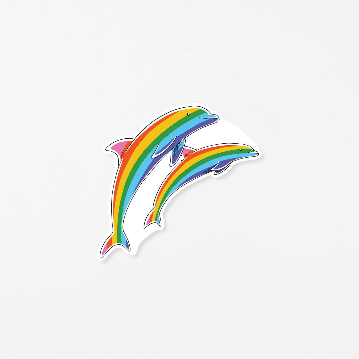 Sticker: Dolphin Rainbow