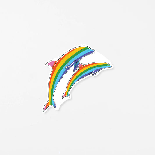 Sticker: Dolphin Rainbow
