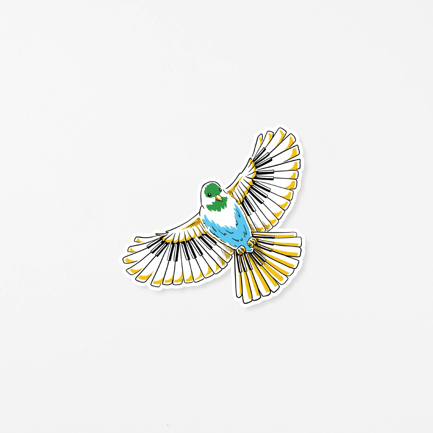 Sticker: Piano Bird