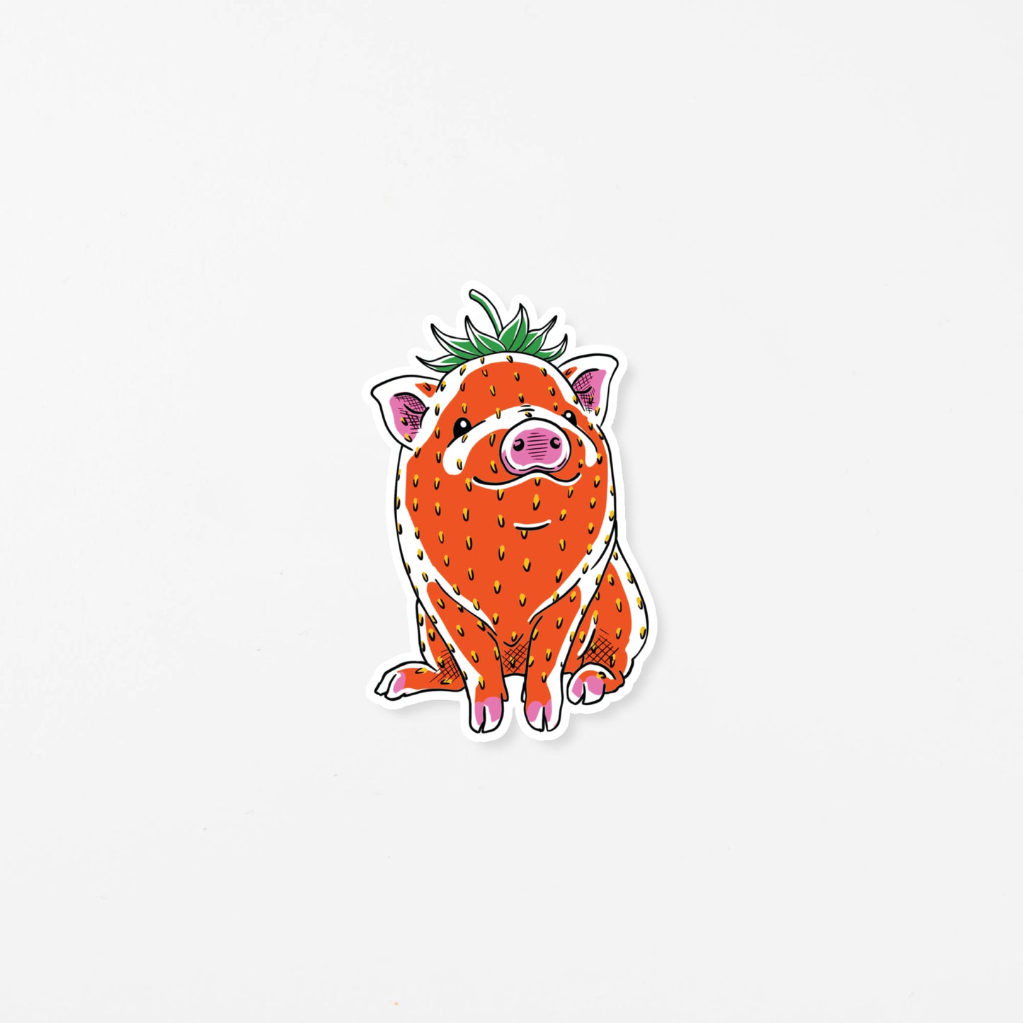 Sticker: Strawberry Pig