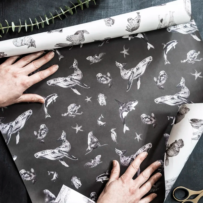 Double Sided Animal Wrapping Paper