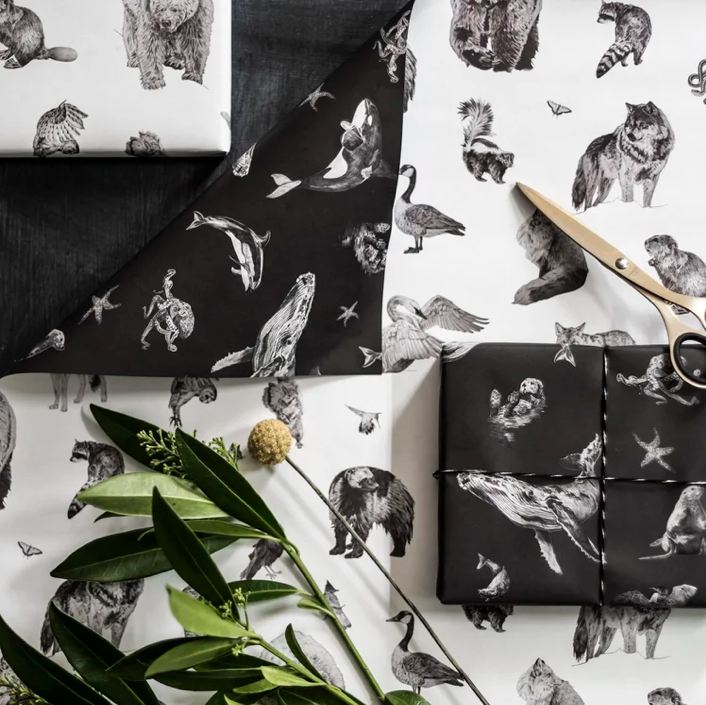 Double Sided Animal Wrapping Paper