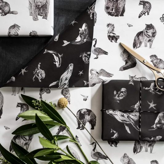 Double Sided Animal Wrapping Paper