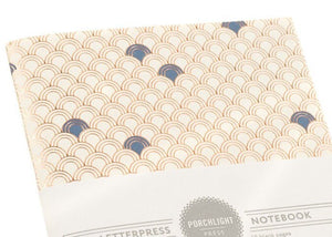 Notebook: Geometric Series II - Seigaiha II Foil Letterpress Large Notebook