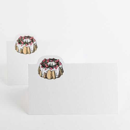 Place Card: Christmas Cake (Set of 8)