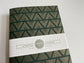 Notebook: Graphic Series - Hunter Green Triangles Foil Letterpress Large Notebook
