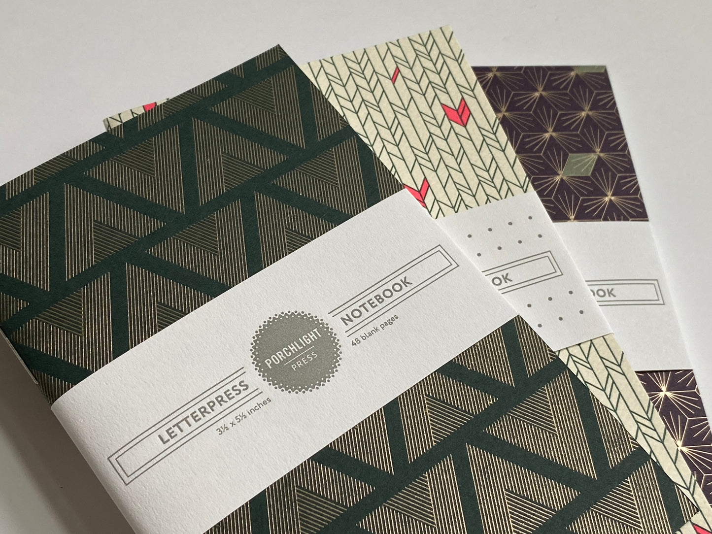 Notebook: Graphic Series - Hunter Green Triangles Pocket Notebook