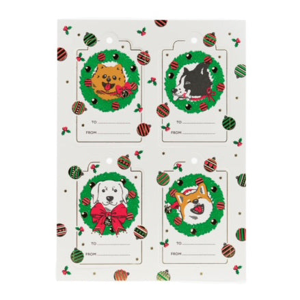 Gift Tag: Holiday Dogs Hang Tag (Set of 8)