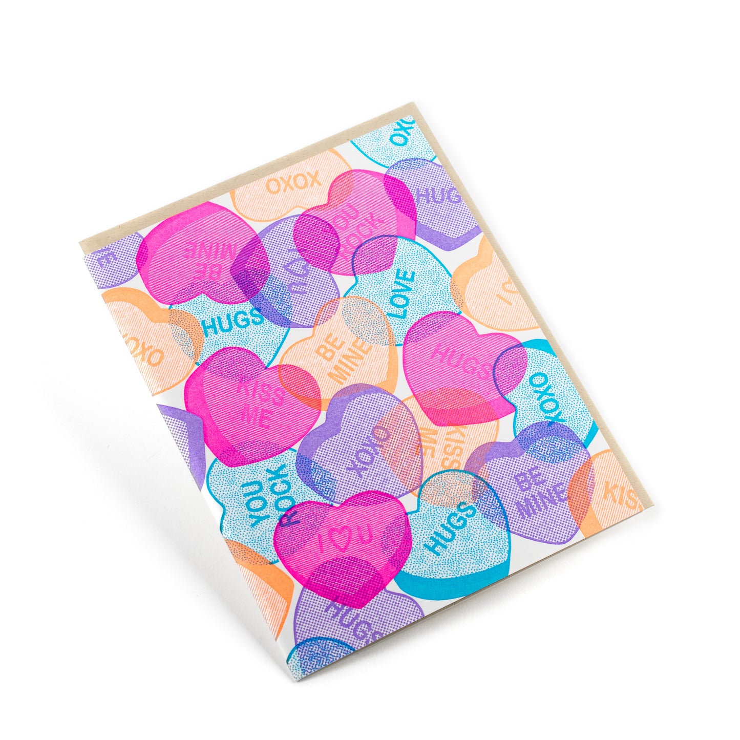 Card: Sweet Candy Hearts Love Greeting Card