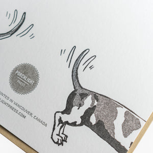 Card: Wiener Dog Love Greeting Card - My Love for You Is Long