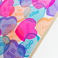Card: Sweet Candy Hearts Love Greeting Card