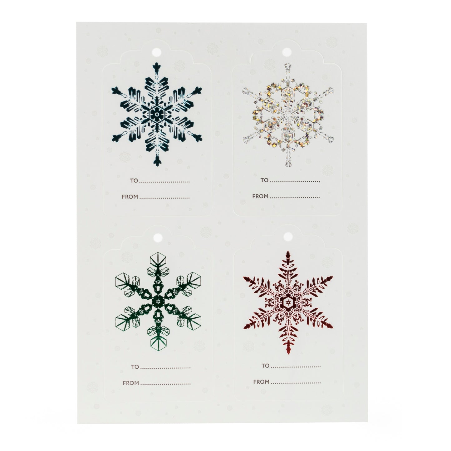 Gift Tag: Snowflakes Die-Cut (Set of 8)