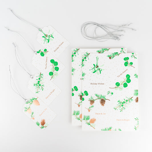 Gift Tag: Holiday Vegetation Hang Tag (Set of 8)