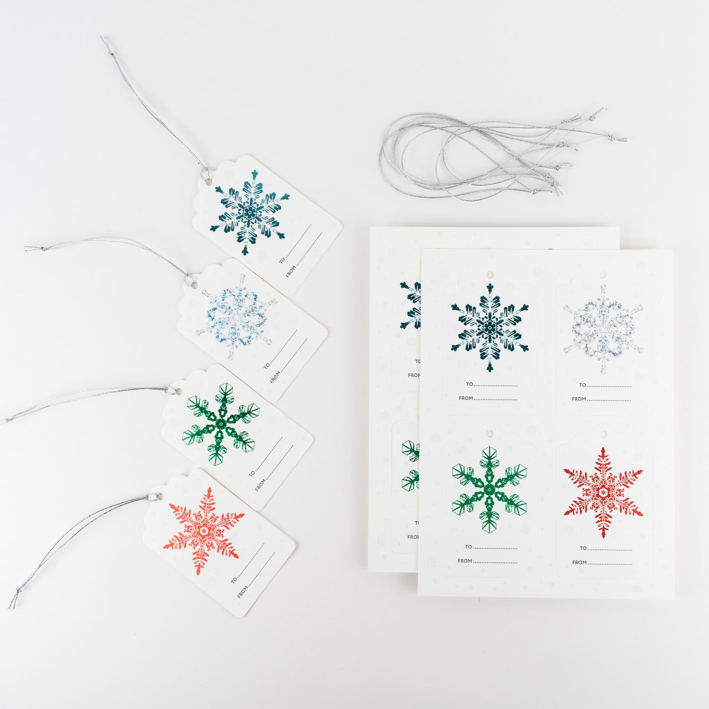 Gift Tag: Snowflakes Die-Cut (Set of 8)