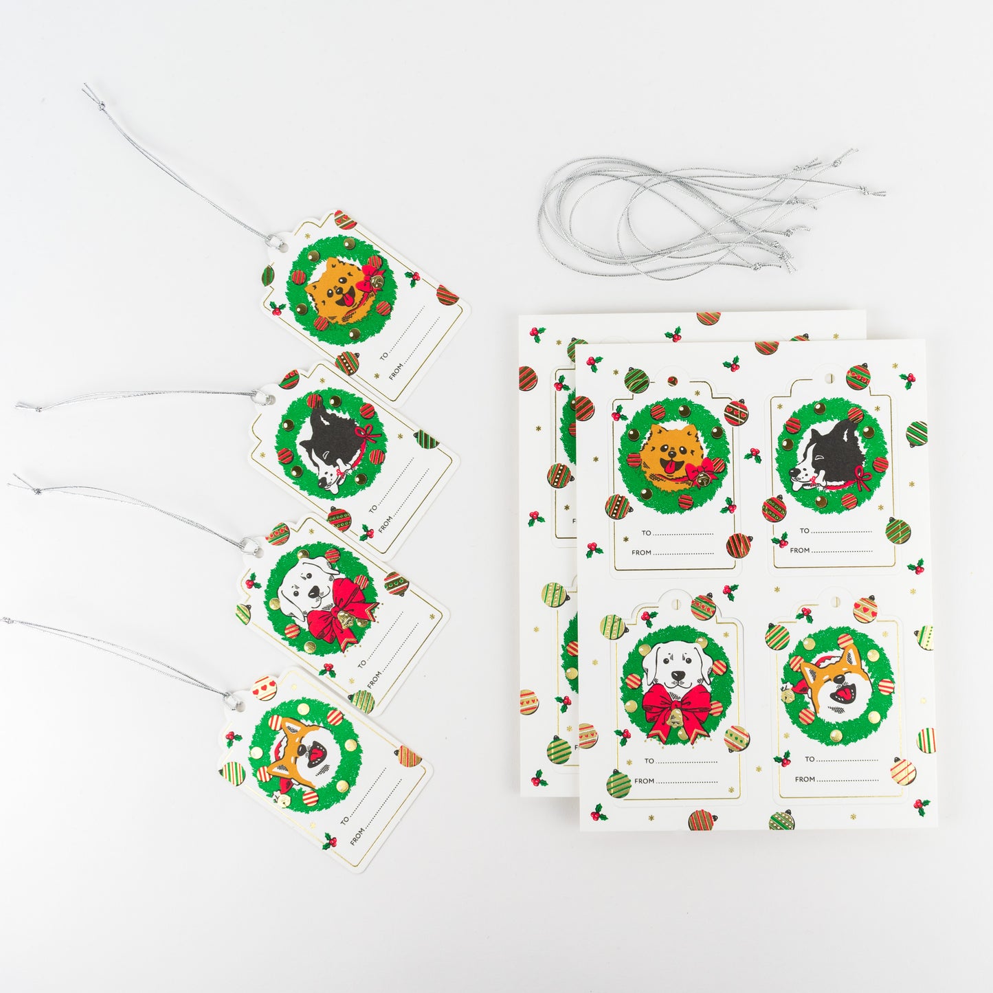 Gift Tag: Holiday Dogs Hang Tag (Set of 8)