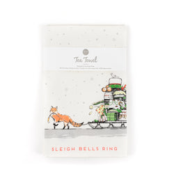 Tea Towel: Merry Little Christmas Fox
