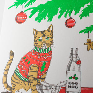 Card: Christmas Sweater Cat