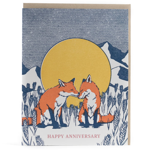 Card: Anniversary Foxes Greeting Card