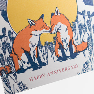 Card: Anniversary Foxes Greeting Card