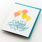 Card: Happy Birthday Calligraphy Balloons