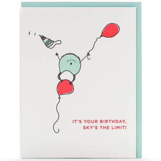Card: Birthday Sky's The Limit Monster