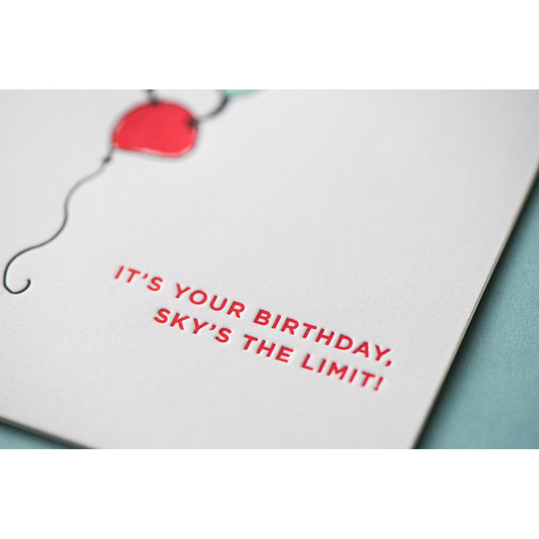 Card: Birthday Sky's The Limit Monster