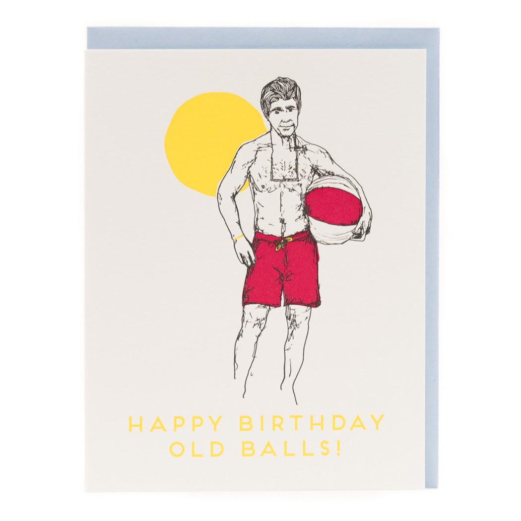 Card: Birthday Old Balls Throwback